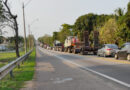 Protesto interdita BR-101 em Travessão